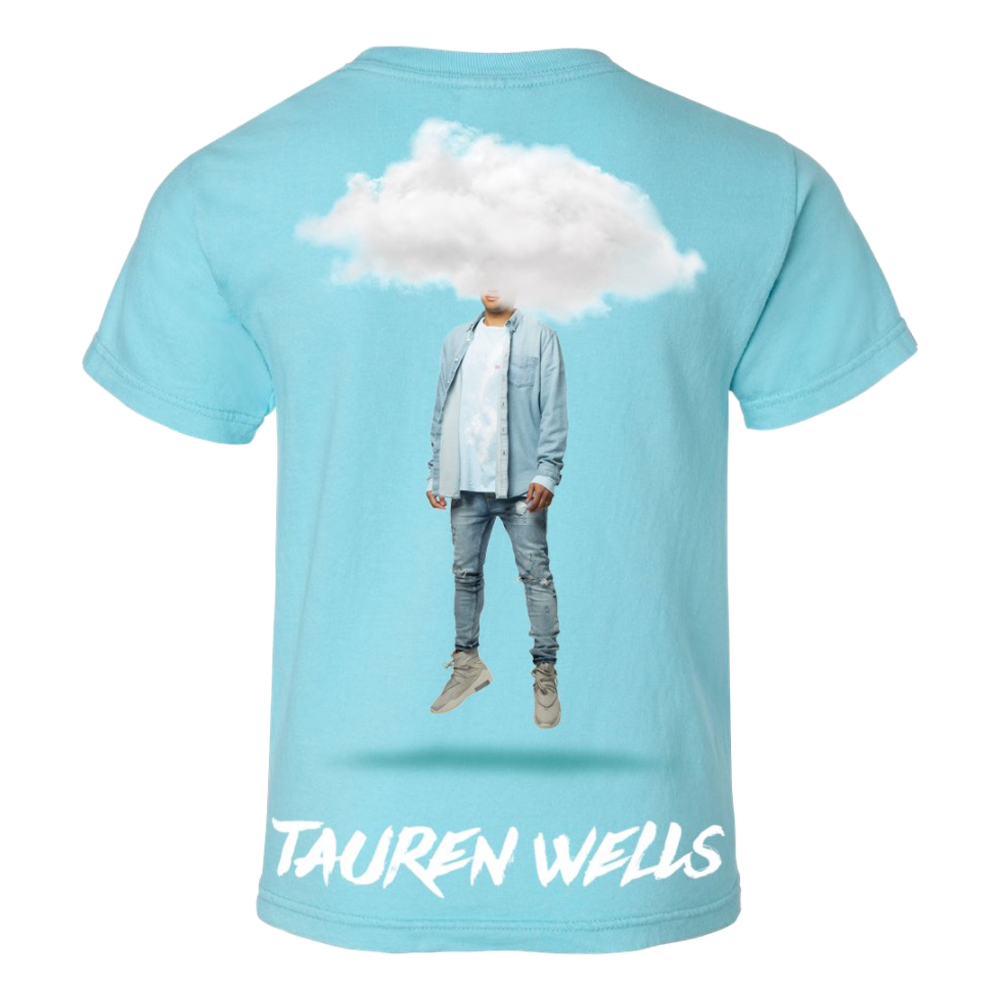 Citizen of Heaven album logo head in the clouds light blue youth tee product shot back Tauren Wells