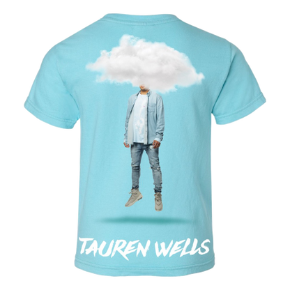 Citizen of Heaven album logo head in the clouds light blue youth tee product shot back Tauren Wells