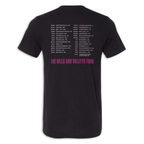 Hills and Valley tour dates black unisex tee product shot back Tauren Wells